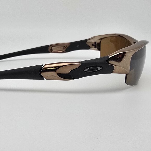 Oakley 24-119 Flak Jacket Black Chrome Polarized Tungsten Iridium Sunglasses - Picture 6 of 16